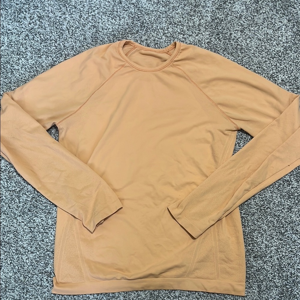 Athleta Seamless Long Sleeve Orange